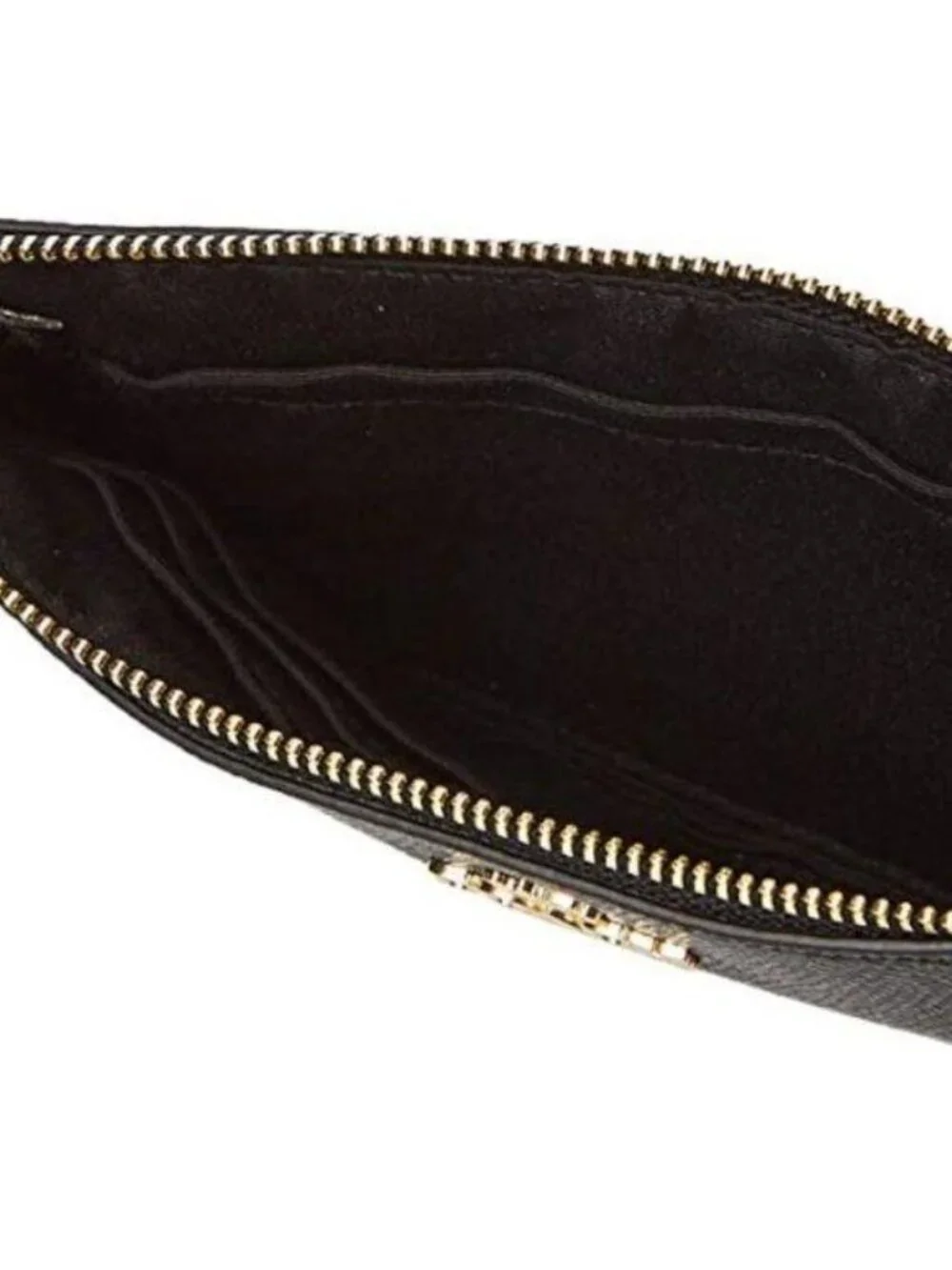 Coach Black Large Crossgrain Leather Wristlet